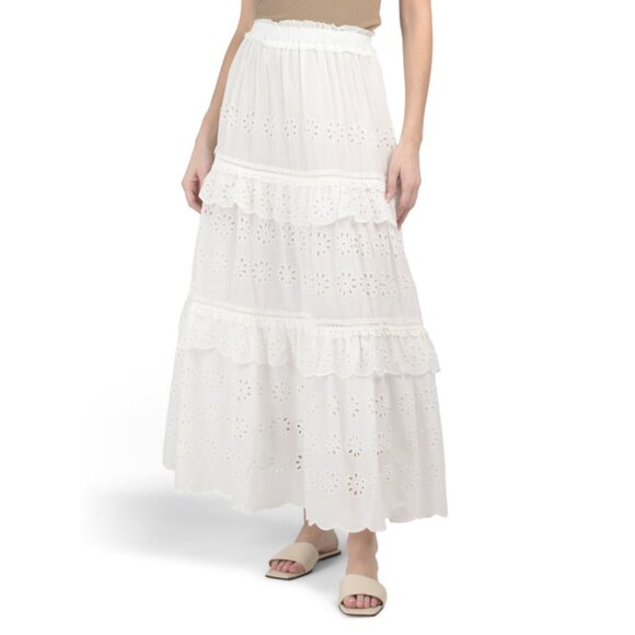 FARM RIO Off White Low Waist Maxi Skirt - Picture 1 of 2